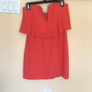 BCBG coral cocktail dress